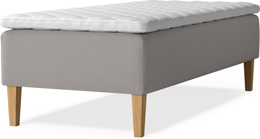 Delux Dream - Ramsäng, enkelsäng med bäddmadrass - Grå