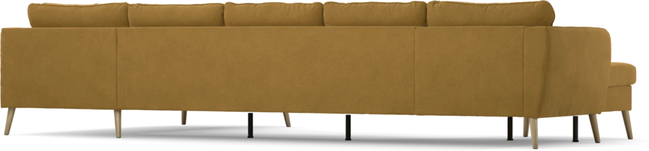 County - 4-sits soffa med schäslong vänster och divan höger - Gul