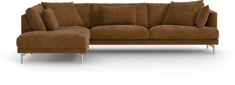 Harper - 3-sits soffa med divan vänster - Orange