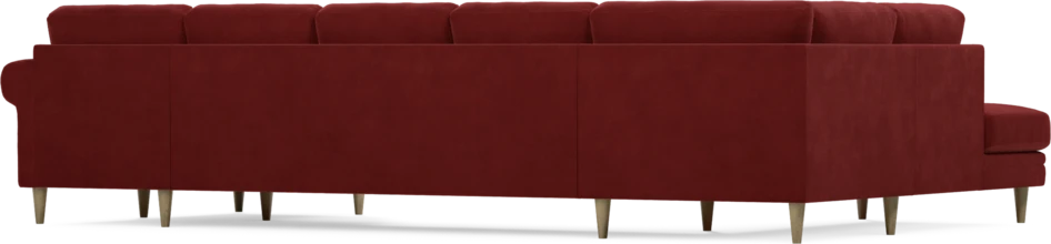 Eden - 3-sits soffa med divan vänster och schäslong höger - Röd