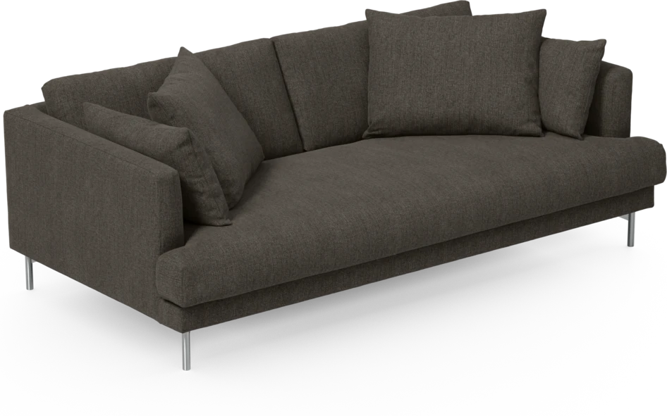 Harper - 3-sits soffa, hel dyna - Brun