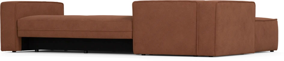 Ide - Bäddsoffa 3-sits med schäslong vänster - Orange