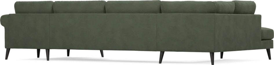 Bridge - 3-sits soffa med divan vänster och schäslong höger - Grön