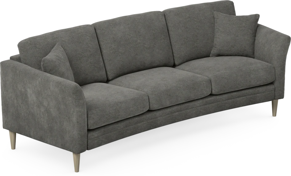 Eden - 3-sits soffa svängd - Grå