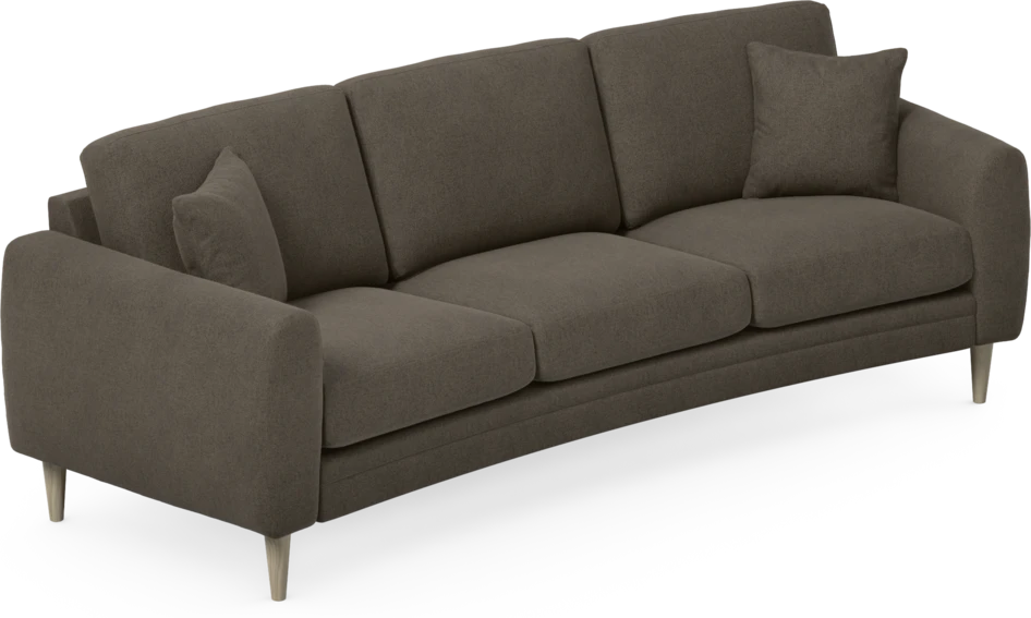Eden - 3-sits soffa svängd - Brun