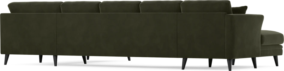 Eden - 3-sits soffa med schäslong vänster och divan höger - Grön