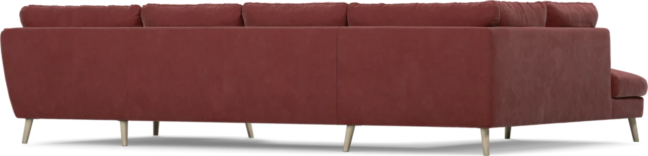 Madison - 2-sits soffa med divan vänster och schäslong höger - Rosa