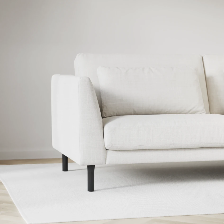 Willow - 3-sits soffa med schäslong vänster, fast klädsel - Beige