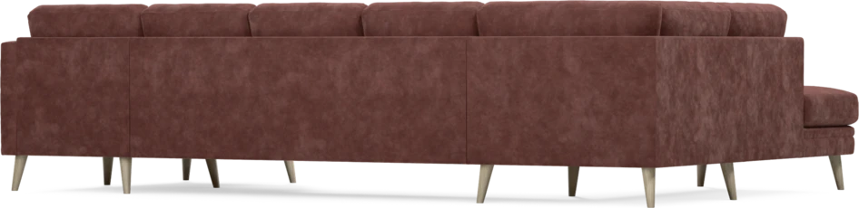 Eden - 3-sits soffa med divan vänster och schäslong höger - Röd