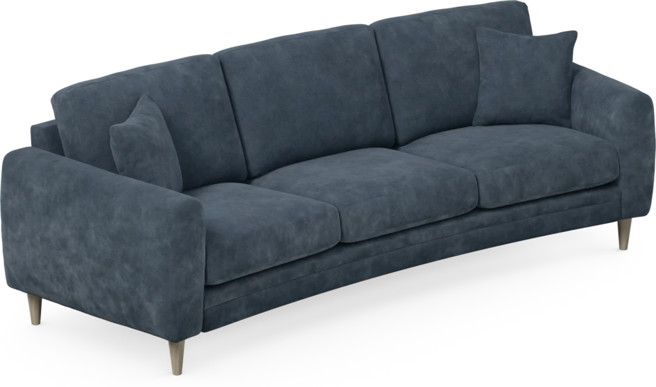 Eden - 3-sits soffa svängd - Blå