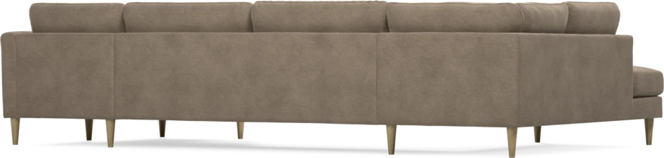 Bridge - 3-sits soffa med divan vänster och schäslong höger - Brun