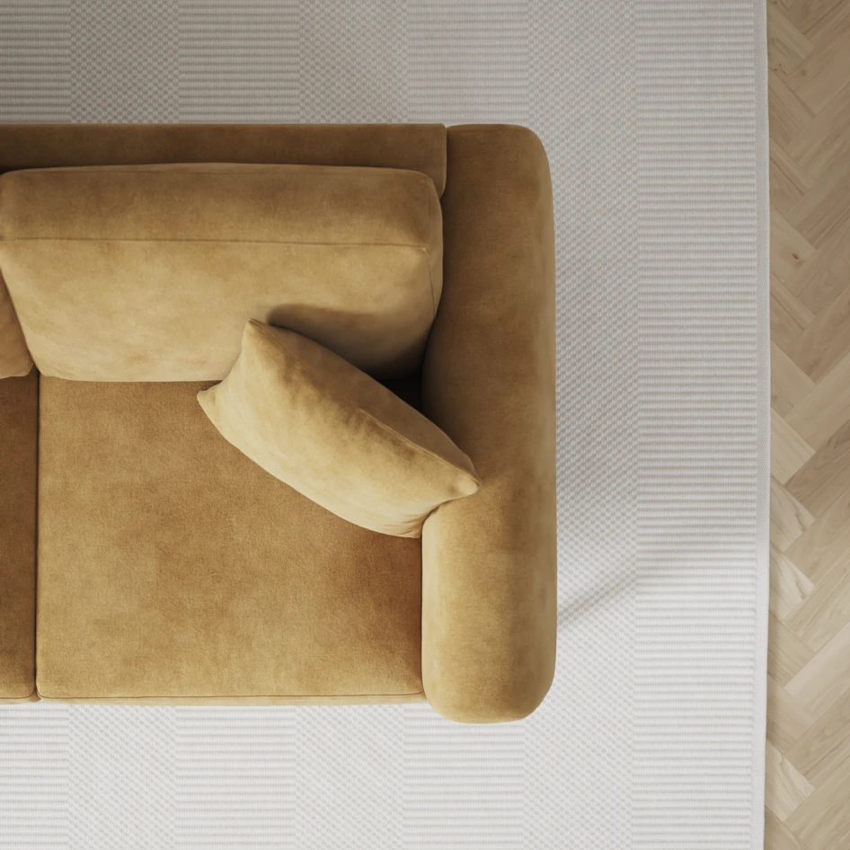 Eden - 2,5-sits soffa - Gul