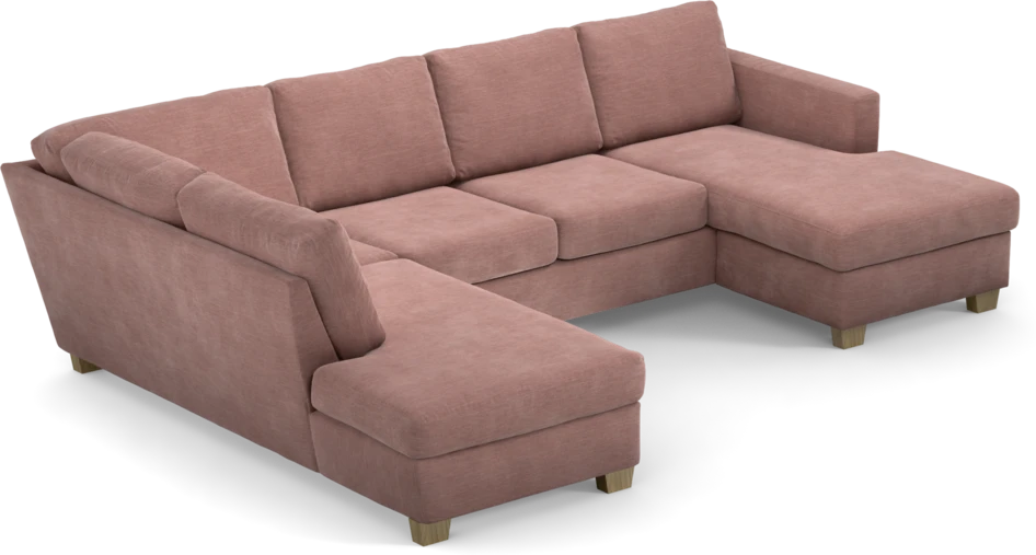 Friday - 3-sits soffa med divan vänster och schäslong höger - Rosa