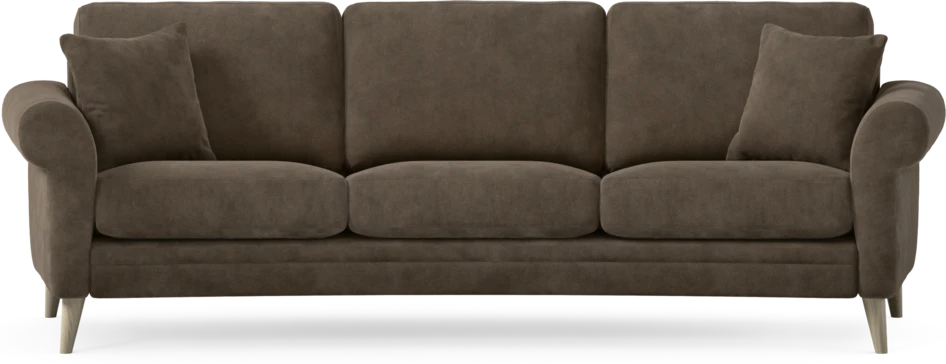 Eden - 3-sits soffa svängd - Brun
