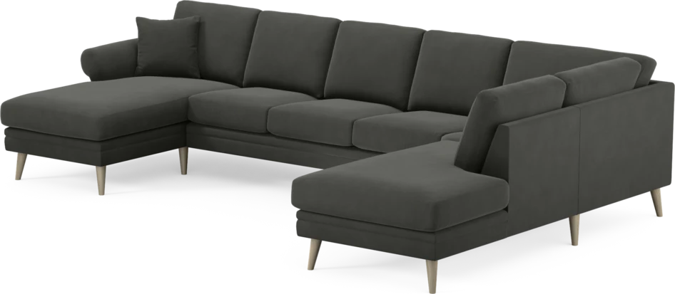 Eden - 3-sits soffa med schäslong vänster och divan höger - Grå