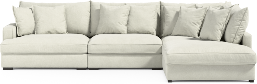 Rossi - 3-sits soffa med divan höger - Vit