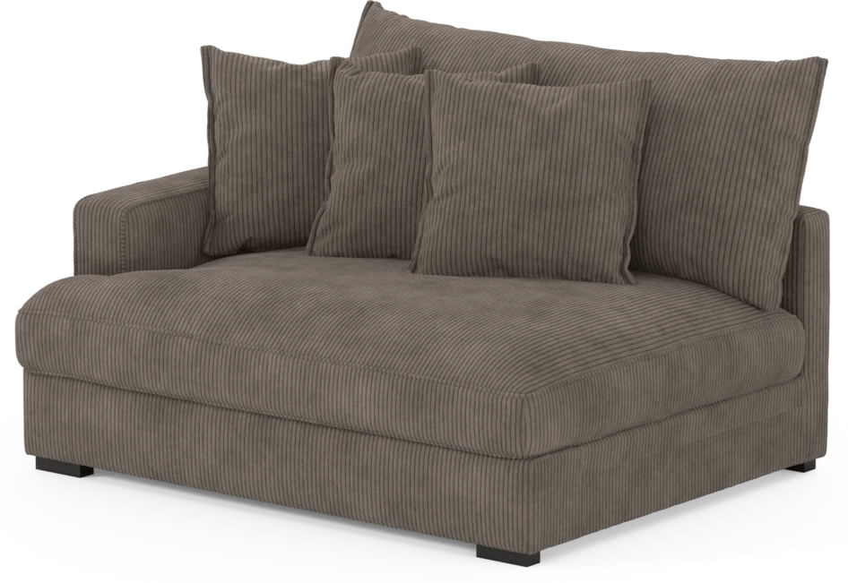 Rossi - 2-sits med armstöd vänster - Brun