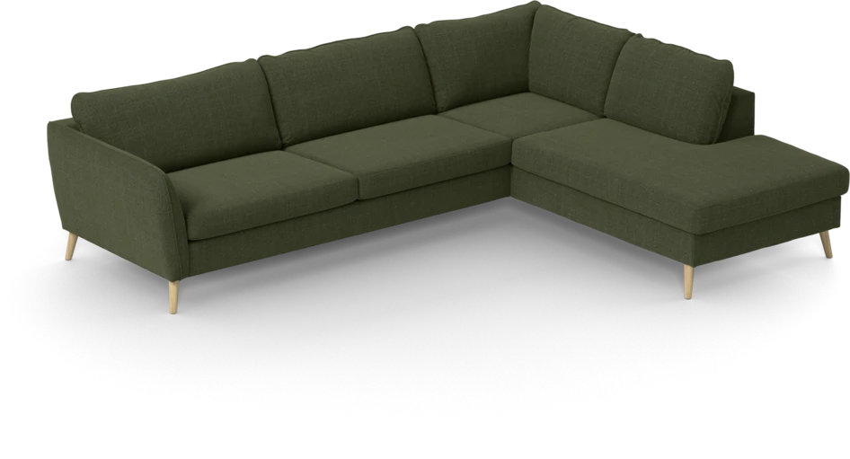 County - 2,5-sits soffa med divan höger - Grön