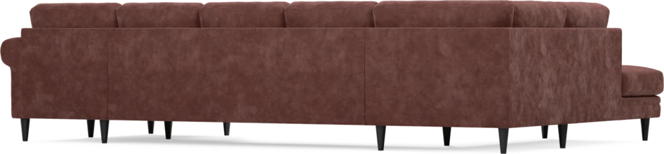 Eden - 3-sits soffa med divan vänster och schäslong höger - Röd