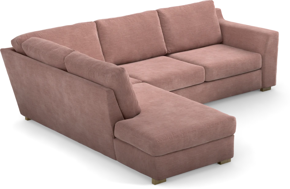 Friday - 2,5-sits soffa med divan vänster - Rosa