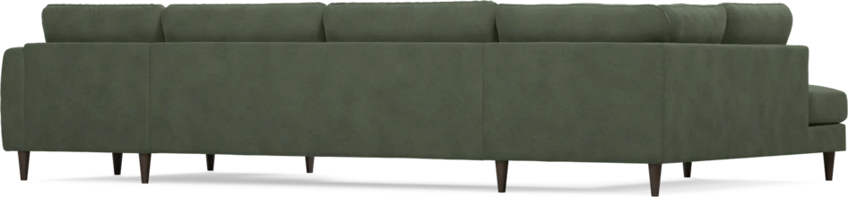 Bridge - 3-sits soffa med divan vänster och schäslong höger - Grön