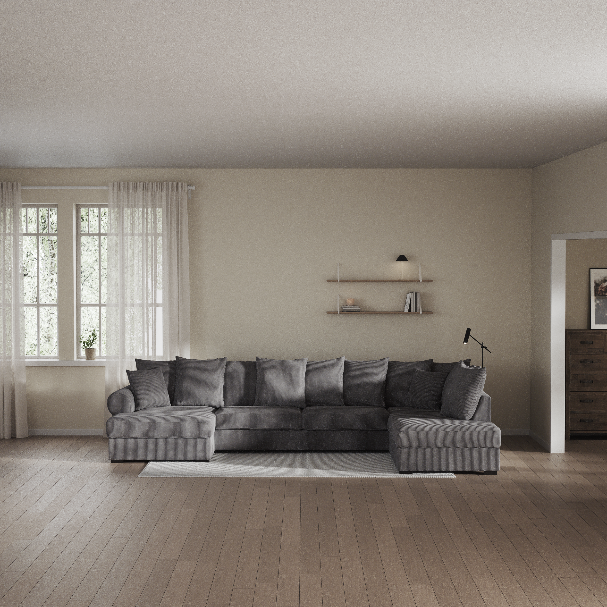 Town - 3-sits soffa med divan höger och schäslong vänster - inspiration