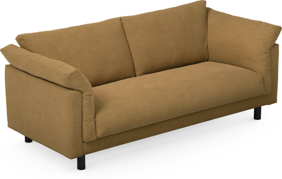 Cherrie - 2,5-sits soffa, hel dyna, fast klädsel - Gul