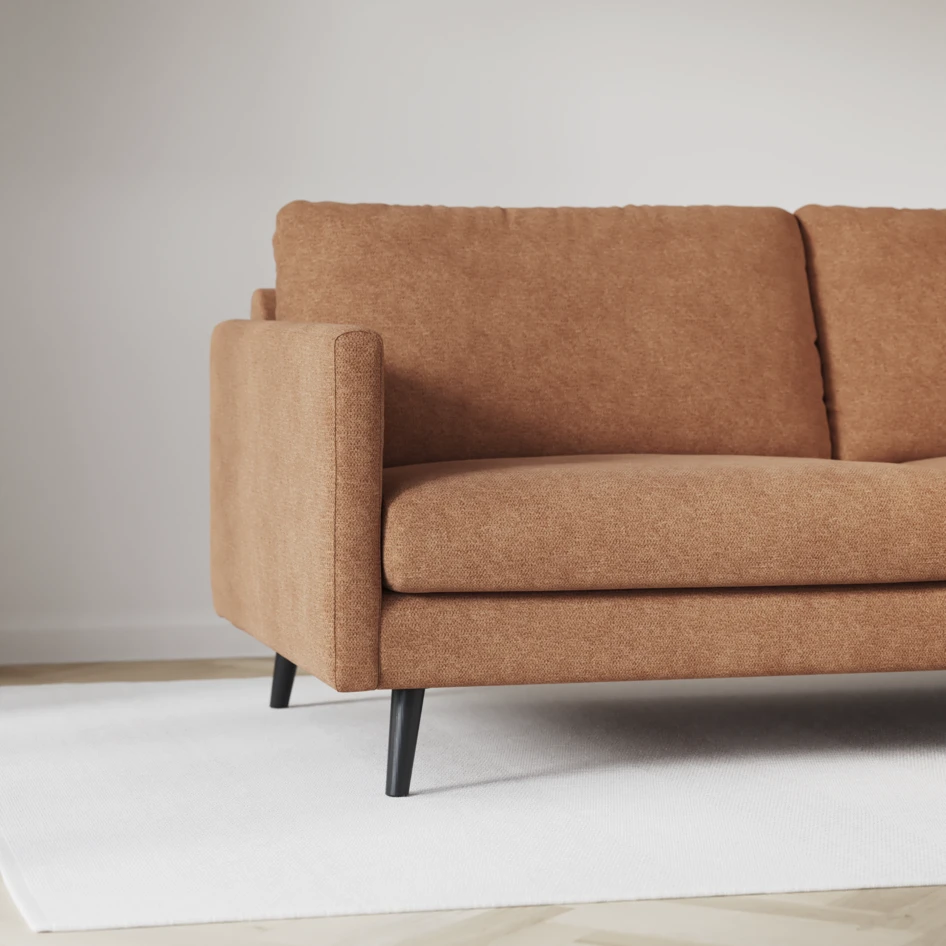 Madison Lux - Hörnsoffa med schäslong höger - Orange