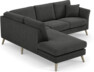 Eden - 2-sits soffa med divan - Svart