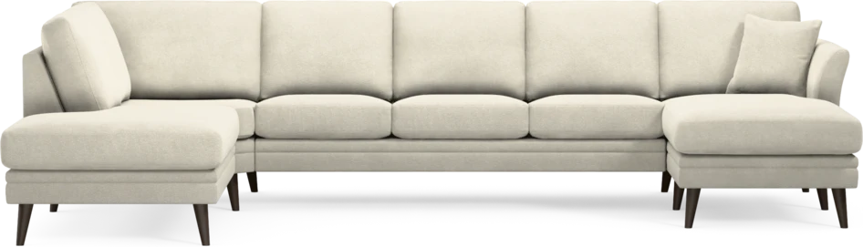 Eden - 3-sits soffa med divan vänster och schäslong höger - Vit