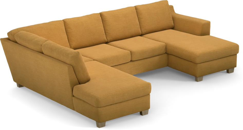 Friday - 3-sits soffa med divan vänster och schäslong höger - Gul
