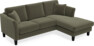 Eden - 2-sits soffa med schäslong - Brun