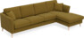 Eden - 3-sits soffa med schäslong - Gul