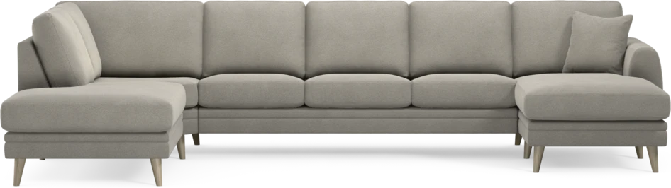 Eden - 3-sits soffa med divan vänster och schäslong höger - Grå