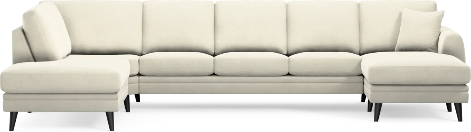 Eden - 3-sits soffa med divan vänster och schäslong höger - Vit