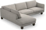 Madison - 3-sits soffa med divan vänster - Grå