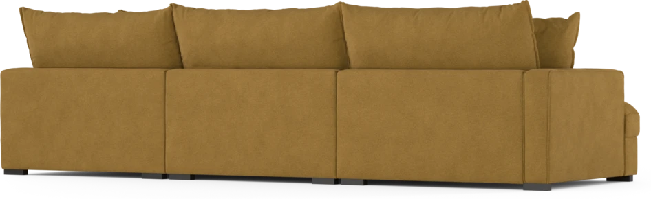 Rossi - 3-sits soffa med divan höger - Gul