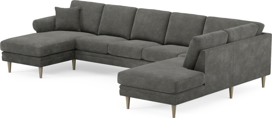Eden - 3-sits soffa med schäslong vänster och divan höger - Grå