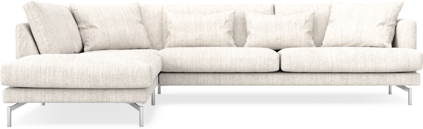 Harper - 3-sits soffa med divan vänster - Vit