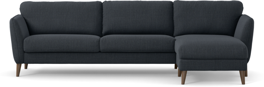 Bridge - 3-sits soffa med schäslong höger - Blå