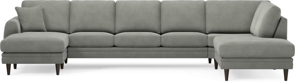 Eden - 3-sits soffa med schäslong vänster och divan höger - Grå