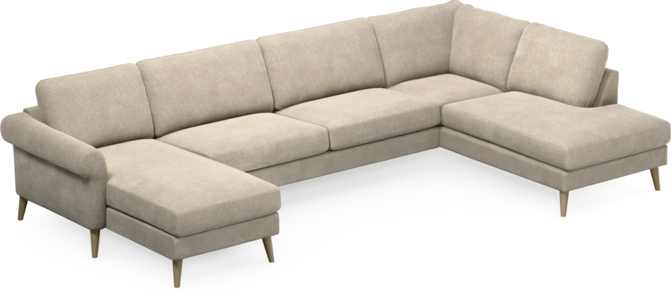 Bridge - 3-sits soffa med schäslong vänster och divan höger - Beige
