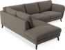 Madison - 2-sits soffa med divan vänster - Brun