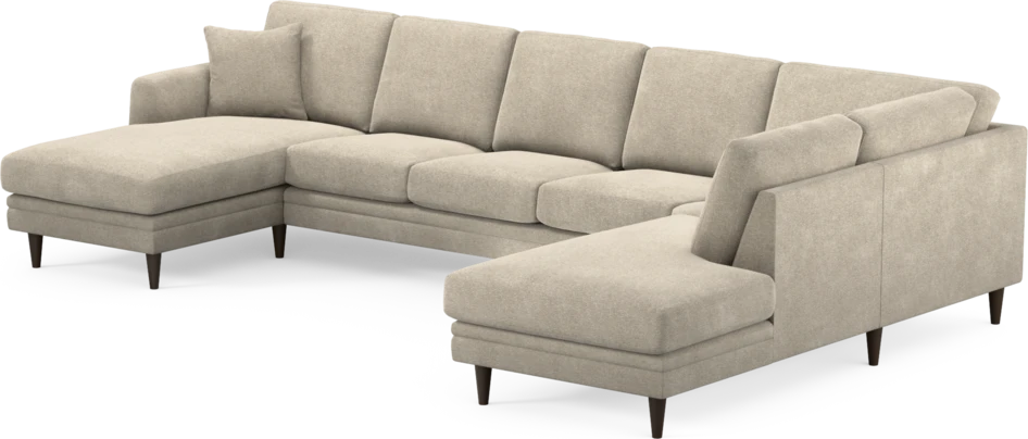 Eden - 3-sits soffa med schäslong vänster och divan höger - Beige