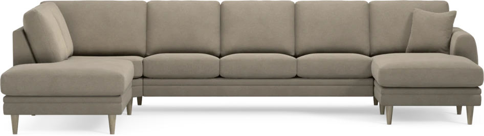 Eden - 3-sits soffa med divan vänster och schäslong höger - Beige