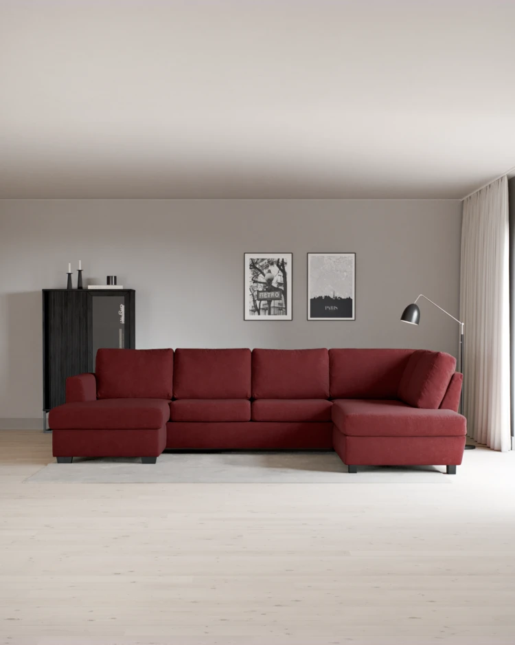 Friday - 3-sits soffa med schäslong vänster och divan höger - inspiration