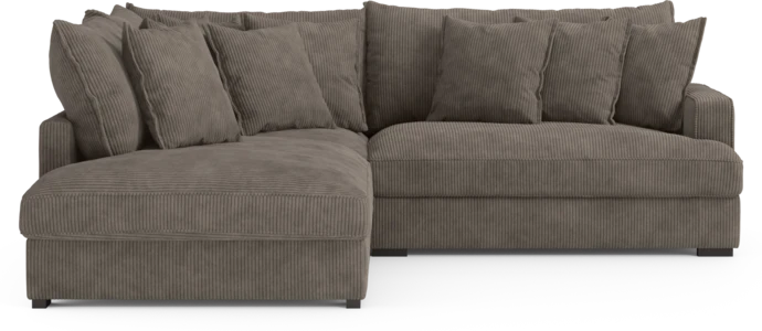 Rossi, 2-sits soffa med divan vänster