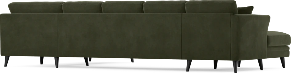 Eden - 3-sits soffa med schäslong vänster och divan höger - Grön