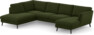 Madison Lux - 2-sits soffa med divan vänster och schäslong höger - Grön