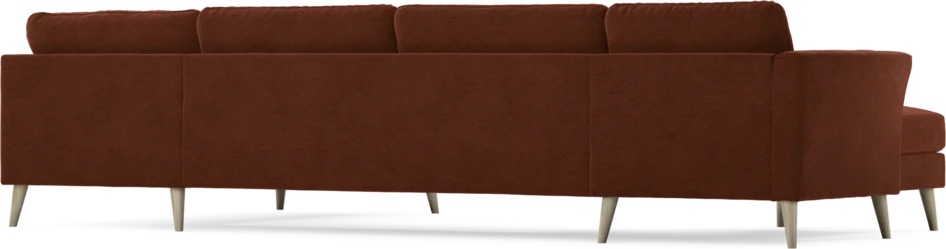 Bridge - 3-sits soffa med schäslong vänster och divan höger - Orange